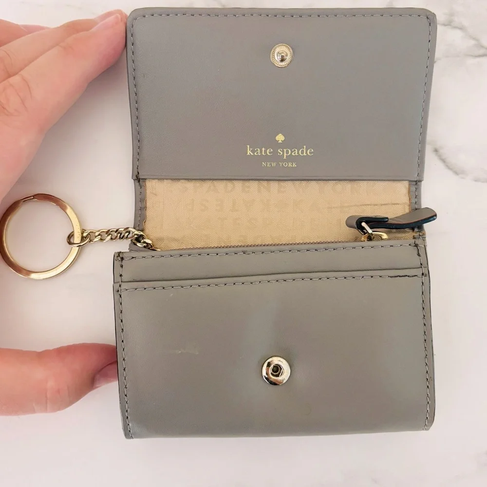 Kate Spade Gray‎ Wallet with Gold Accents